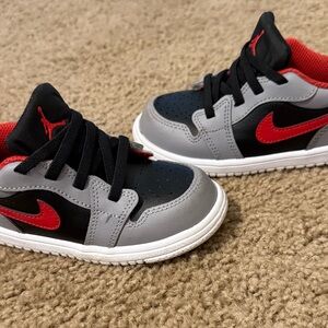 Kids Black and Red Sneakers